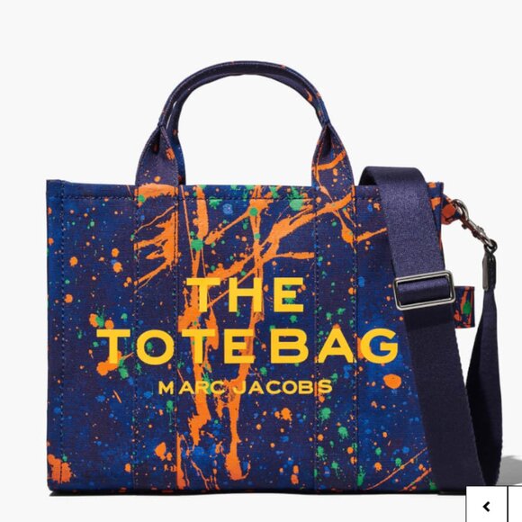 Marc Jacobs The Medium Splatter Paint Canvas Tote Bag - Picture 5 of 5
